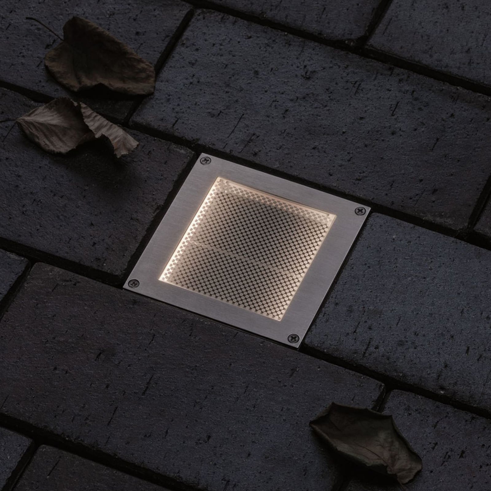LED bakkespot Brick rustfritt stål 10x10 cm IP67 bakside