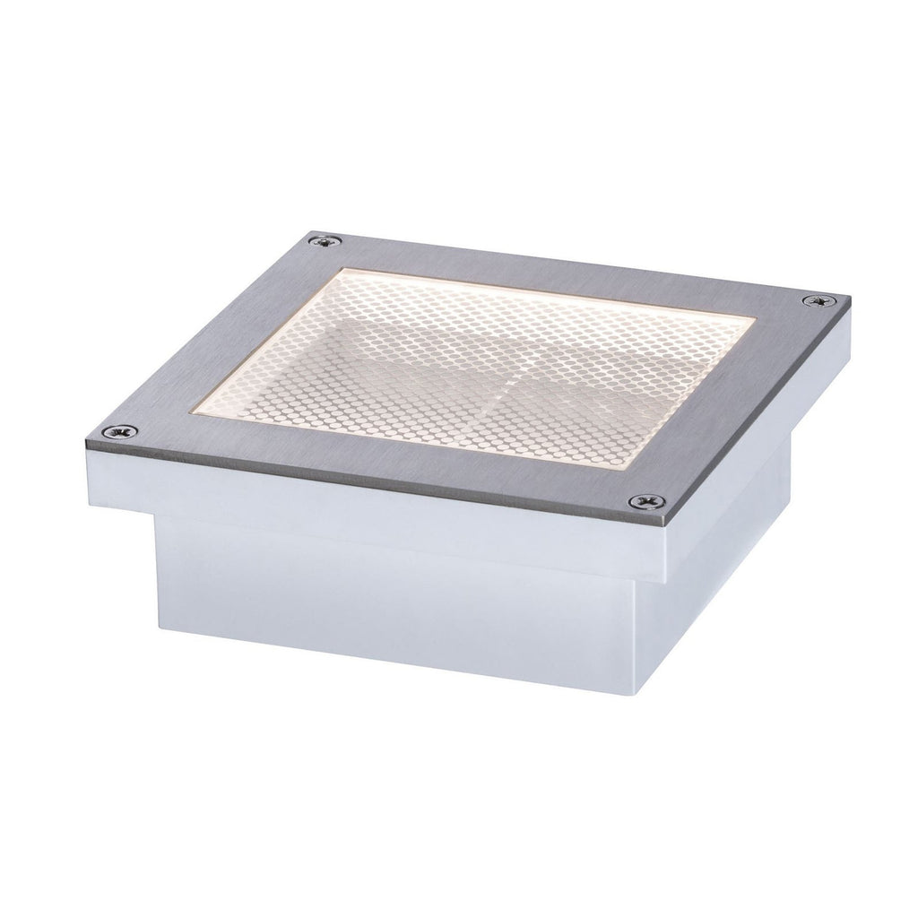 LED bakkespot Brick rustfritt stål 10x10 cm IP67 nærbilde sensor