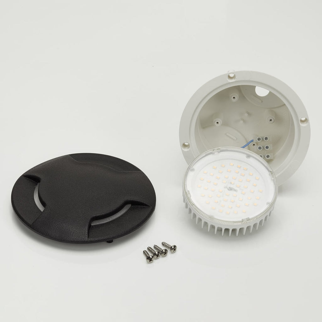 LED bakkespot Ceci 160-3L svart CCT Ø16 cm IP67 detalj av bryter