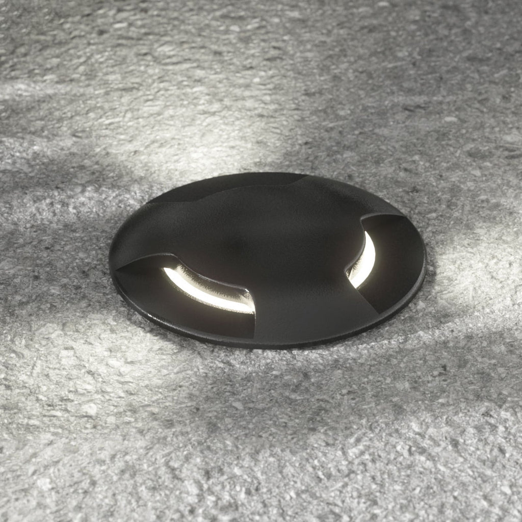 LED bakkespot Ceci 160-3L svart CCT Ø16 cm IP67 front