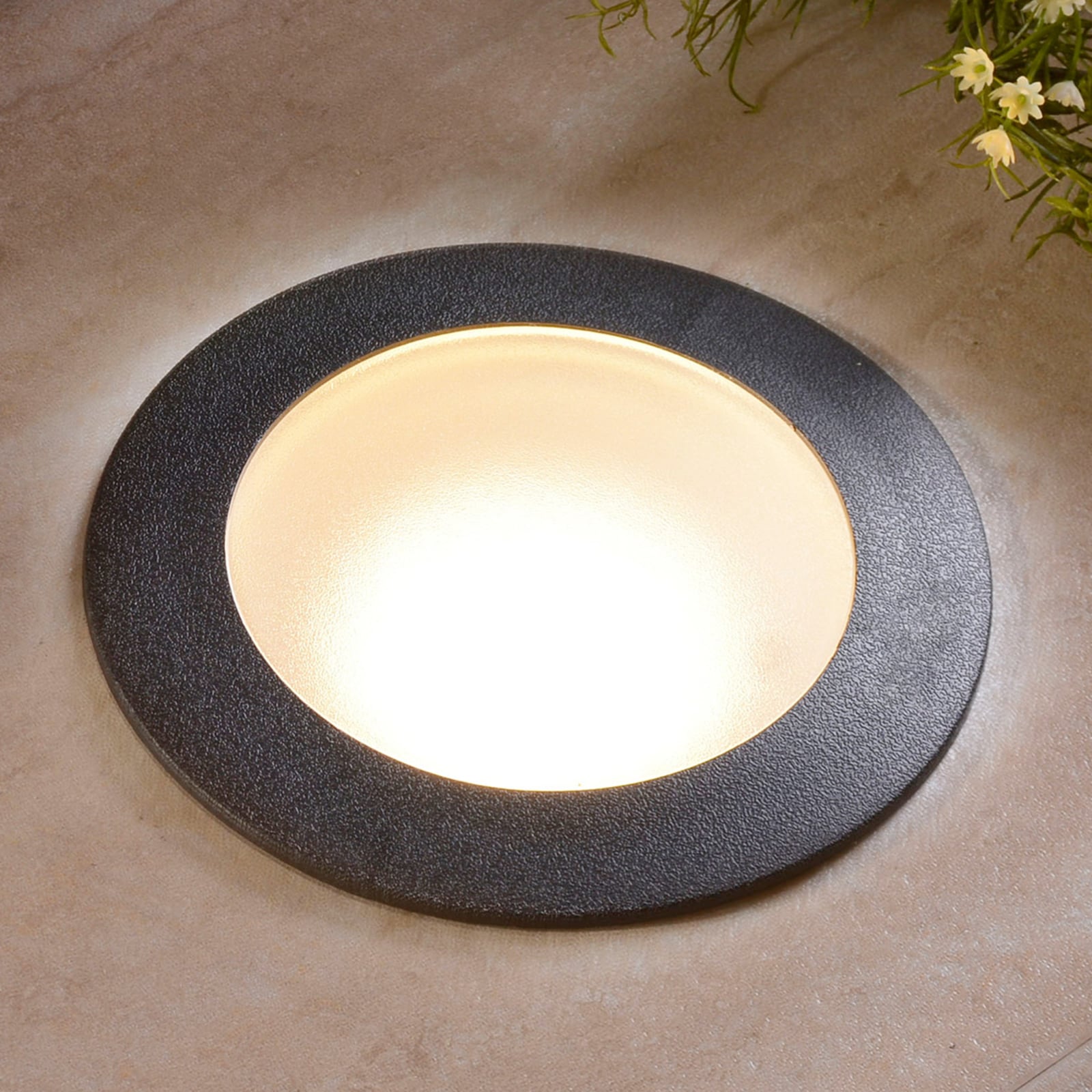 LED bakkespot Ceci 160 rund svart 10W CCT forfra