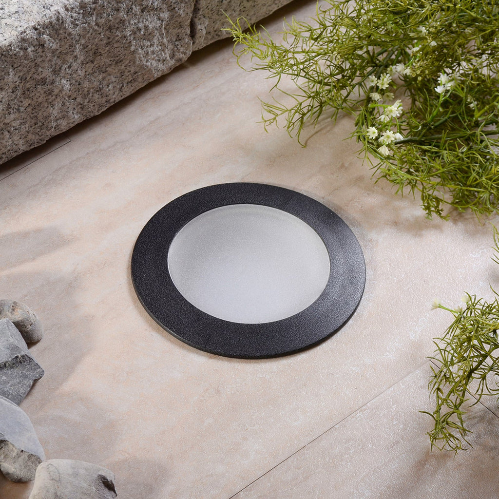 Montert LED bakkespot Ceci 160 rund svart 10W CCT i uteområde