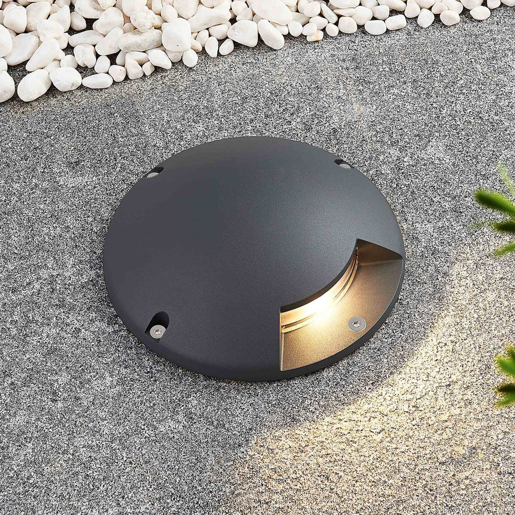 LED bakkespot Cormac Ø21 cm aluminium IP67 forfra