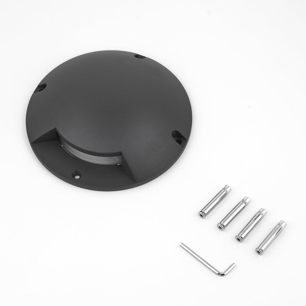 LED bakkespot Cormac Ø21 cm aluminium IP67 lys i mørket