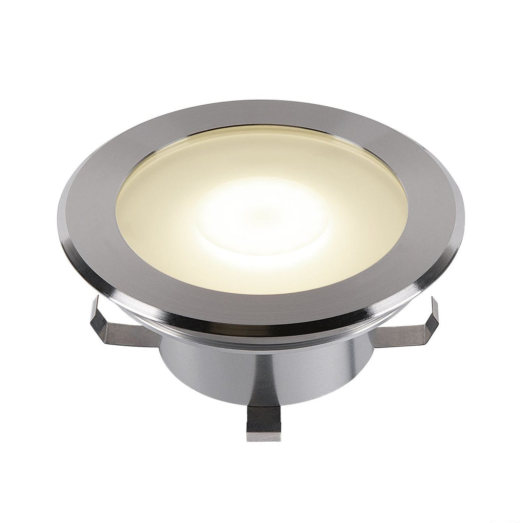LED bakkespot Dasar Flat 120 rustfritt stål forfra