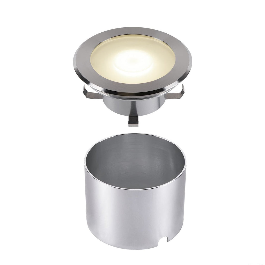 LED bakkespot Dasar Flat 120 rustfritt stål bakside
