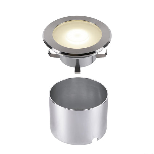 LED bakkespot Dasar Flat 120 rustfritt stål bakside