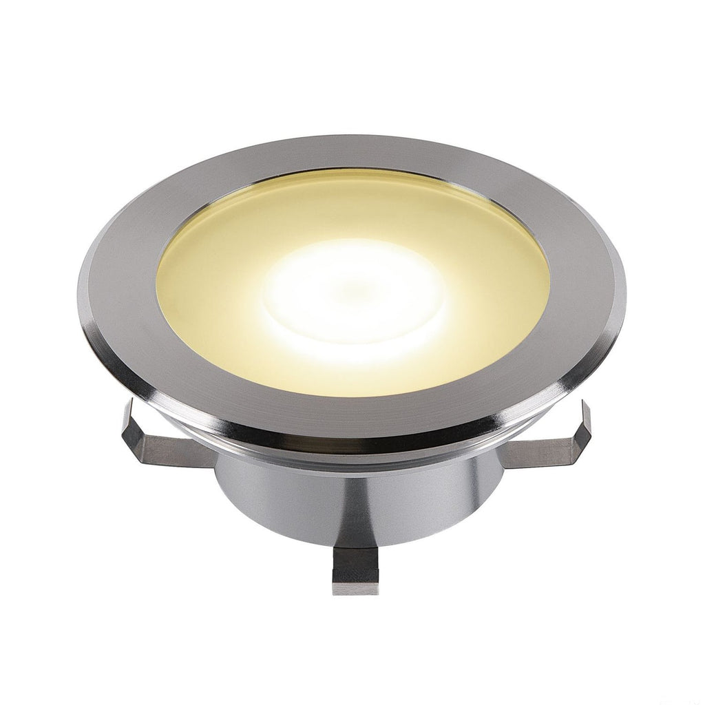 LED bakkespot Dasar Flat 120 rustfritt stål 4000K IP65 forfra