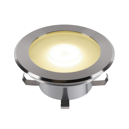 LED bakkespot Dasar Flat 120 rustfritt stål 4000K IP65 forfra