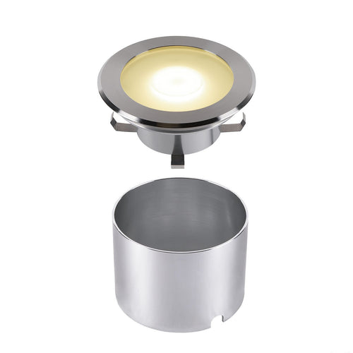 LED bakkespot Dasar Flat 120 rustfritt stål 4000K IP65 bakside