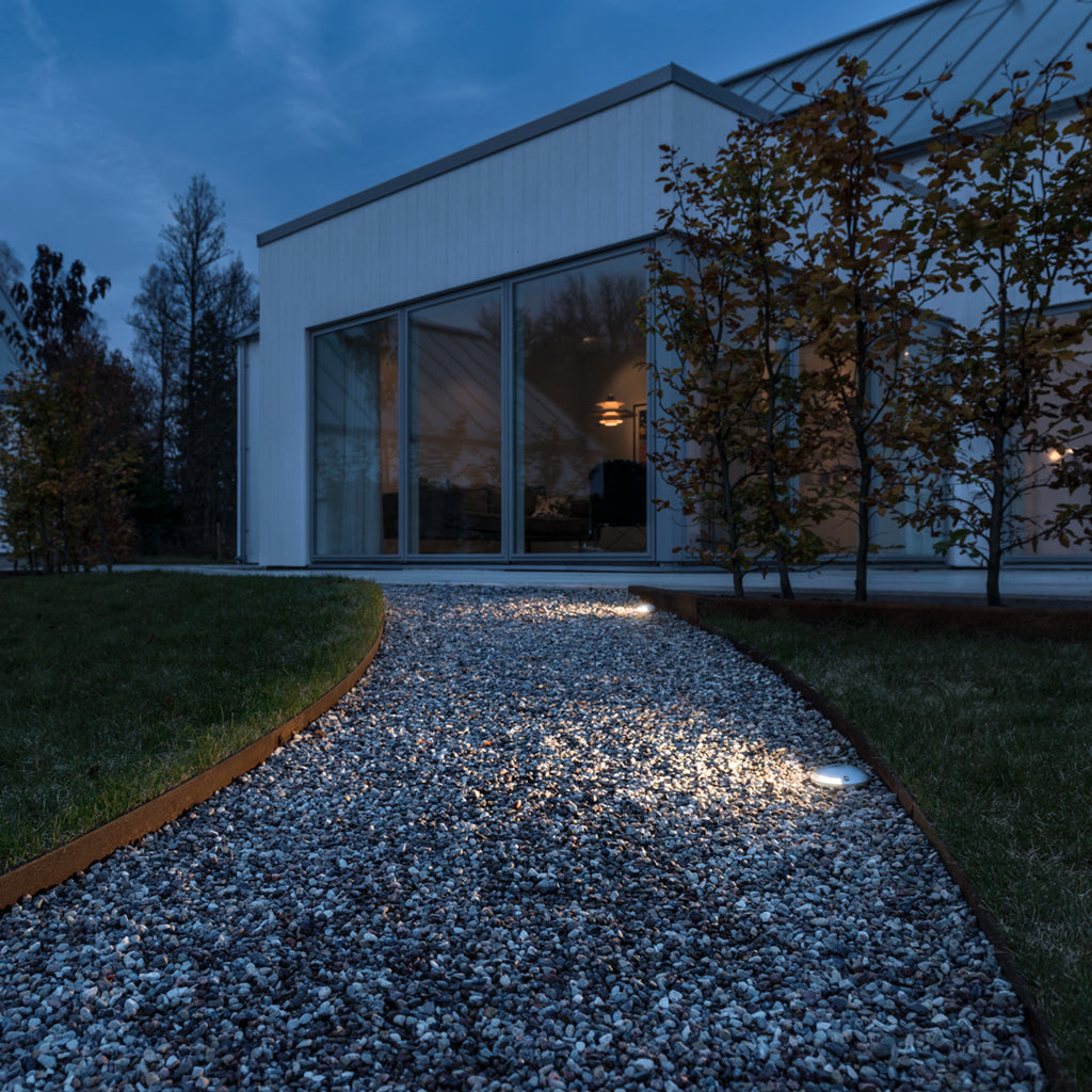 Detalj av LED bakkespot Detlef aluminium sidelys 3W IP65 Konstsmide