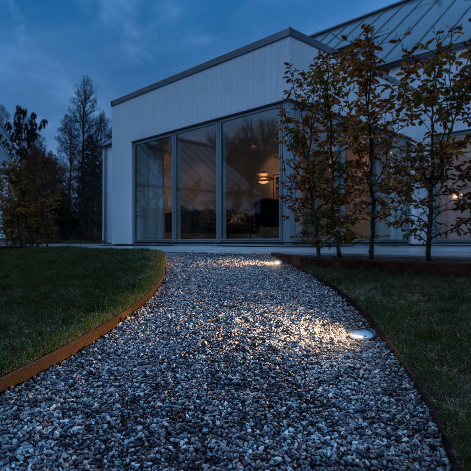 Detalj av LED bakkespot Detlef aluminium sidelys 3W IP65 Konstsmide