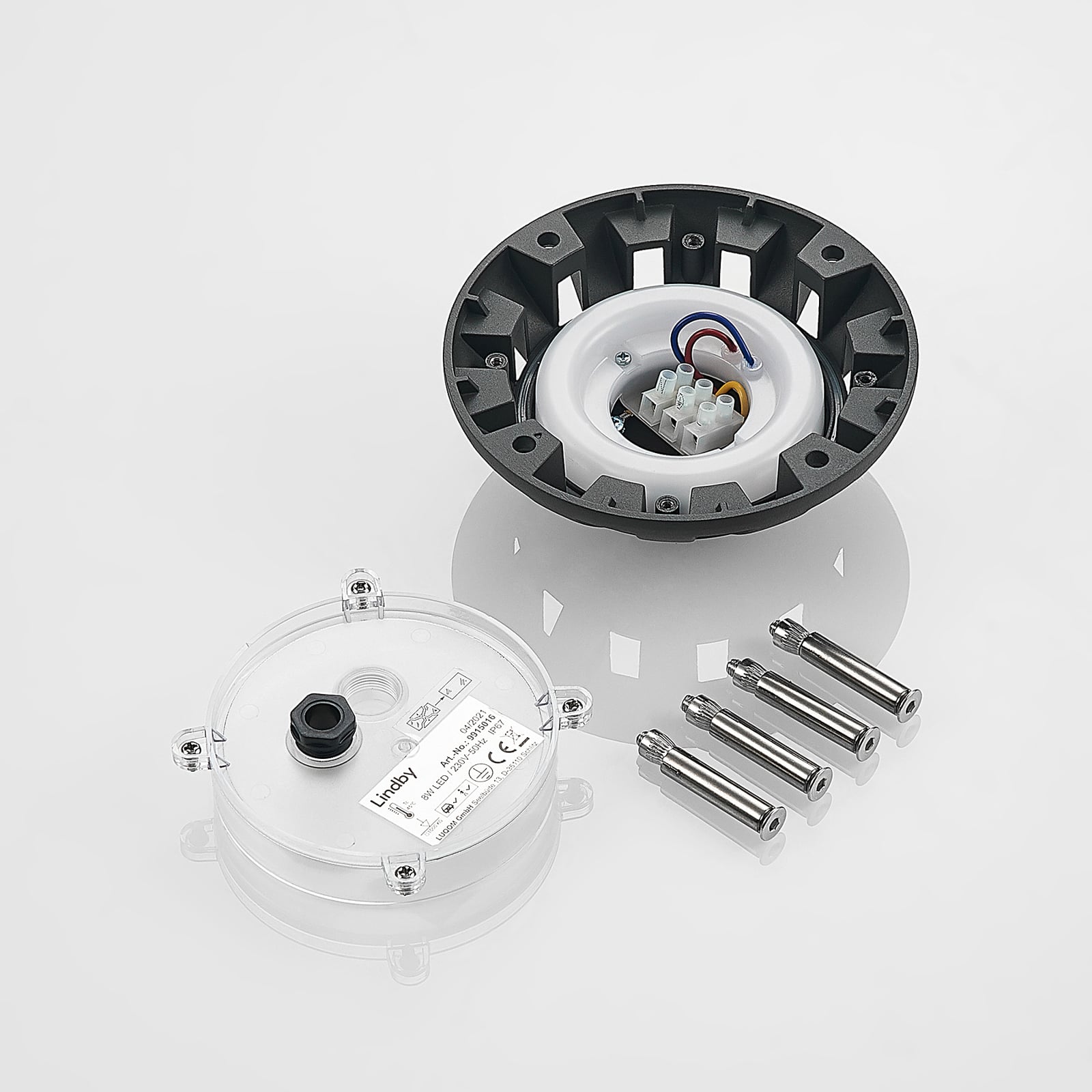 LED bakkespot Emiro aluminium med bil over