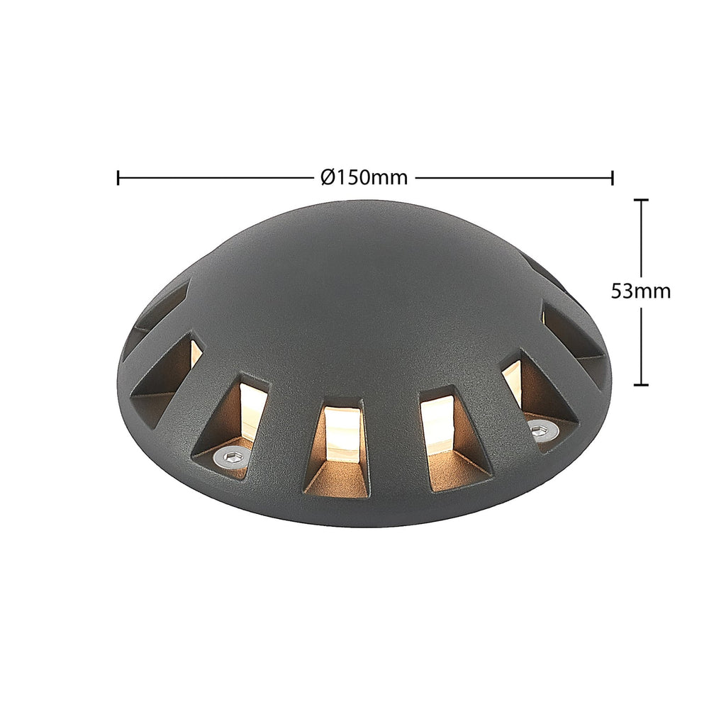 LED bakkespot Emiro aluminium montert i oppkjørsel