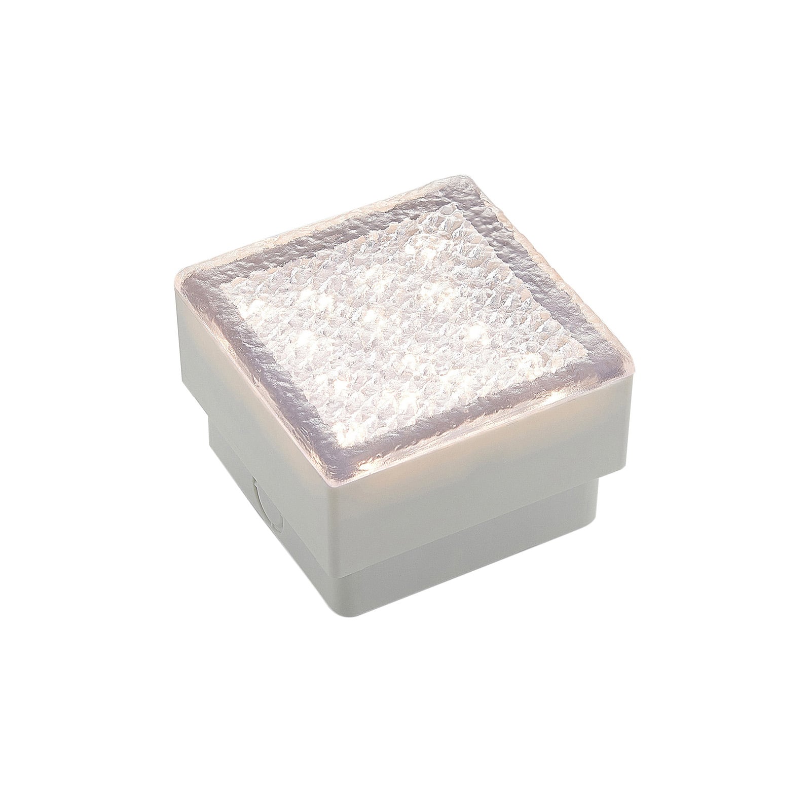 LED bakkespot Ewgenie kvadratisk 10x10 cm IP67 varmhvit detalj