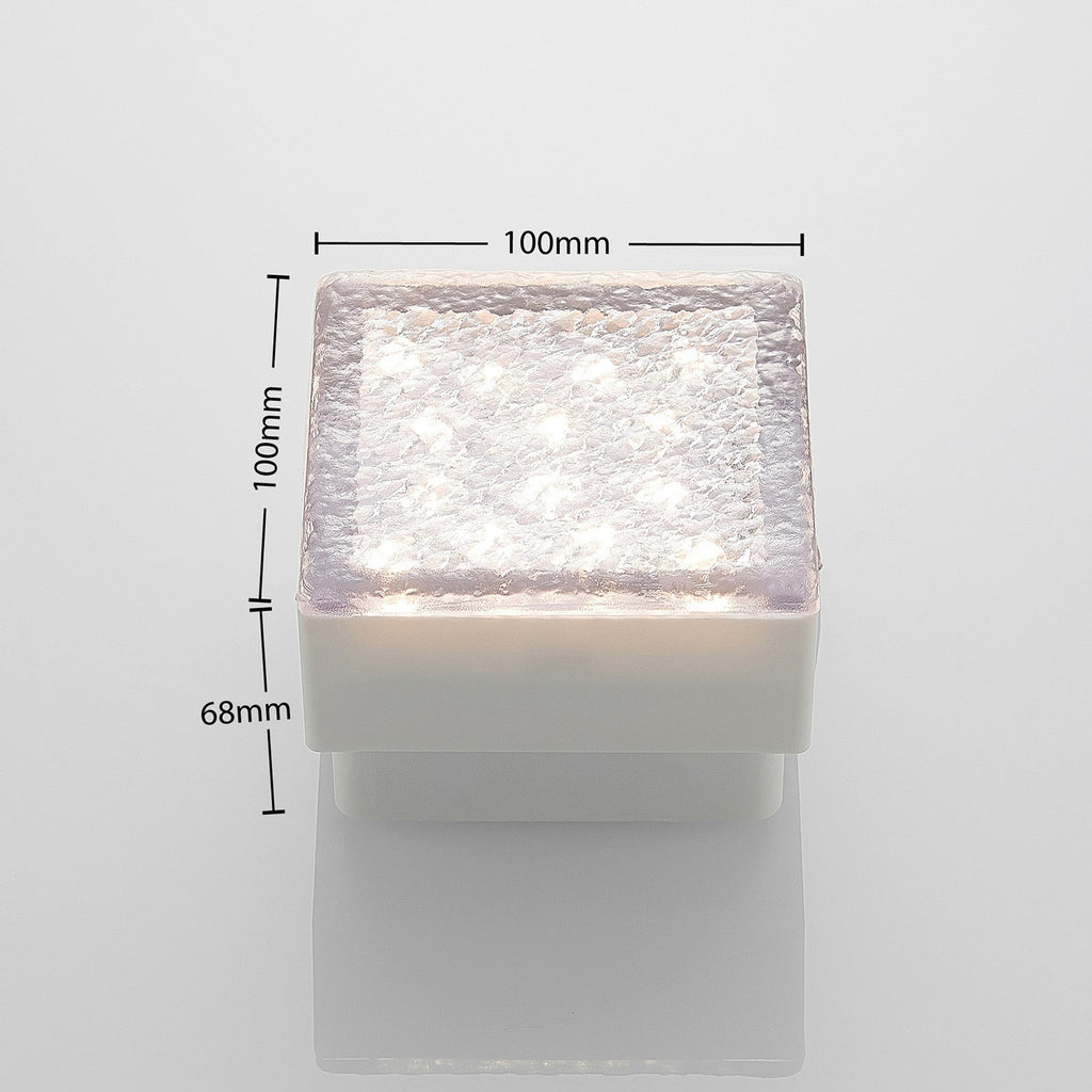 LED bakkespot Ewgenie kvadratisk 10x10 cm IP67 varmhvit montert i bakken