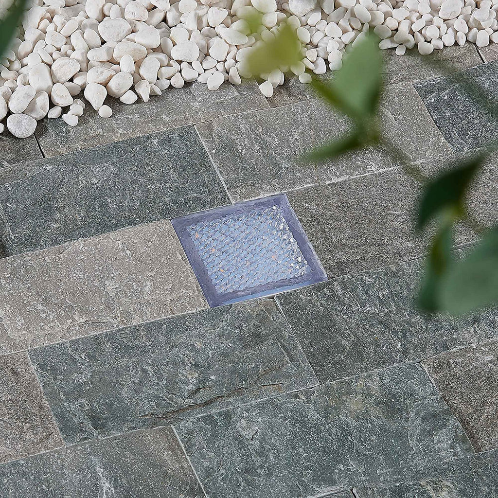 LED bakkespot Ewgenie kvadratisk 10x10 cm IP67 varmhvit nærbilde