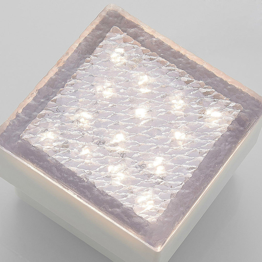 LED bakkespot Ewgenie kvadratisk 10x10 cm IP67 varmhvit kantdetalj