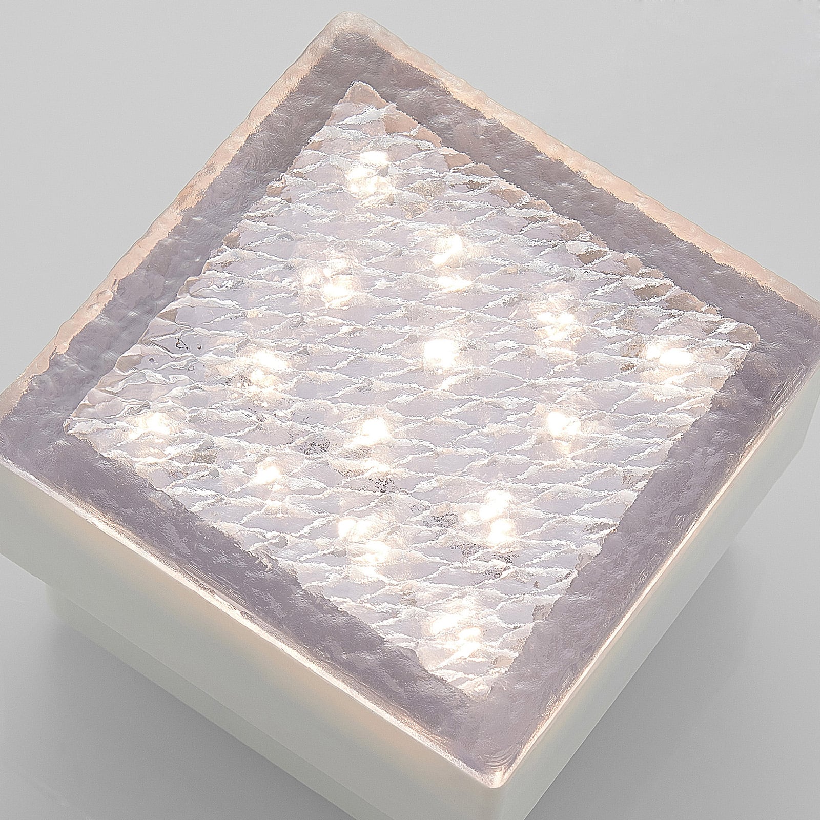 LED bakkespot Ewgenie kvadratisk 10x10 cm IP67 varmhvit kantdetalj