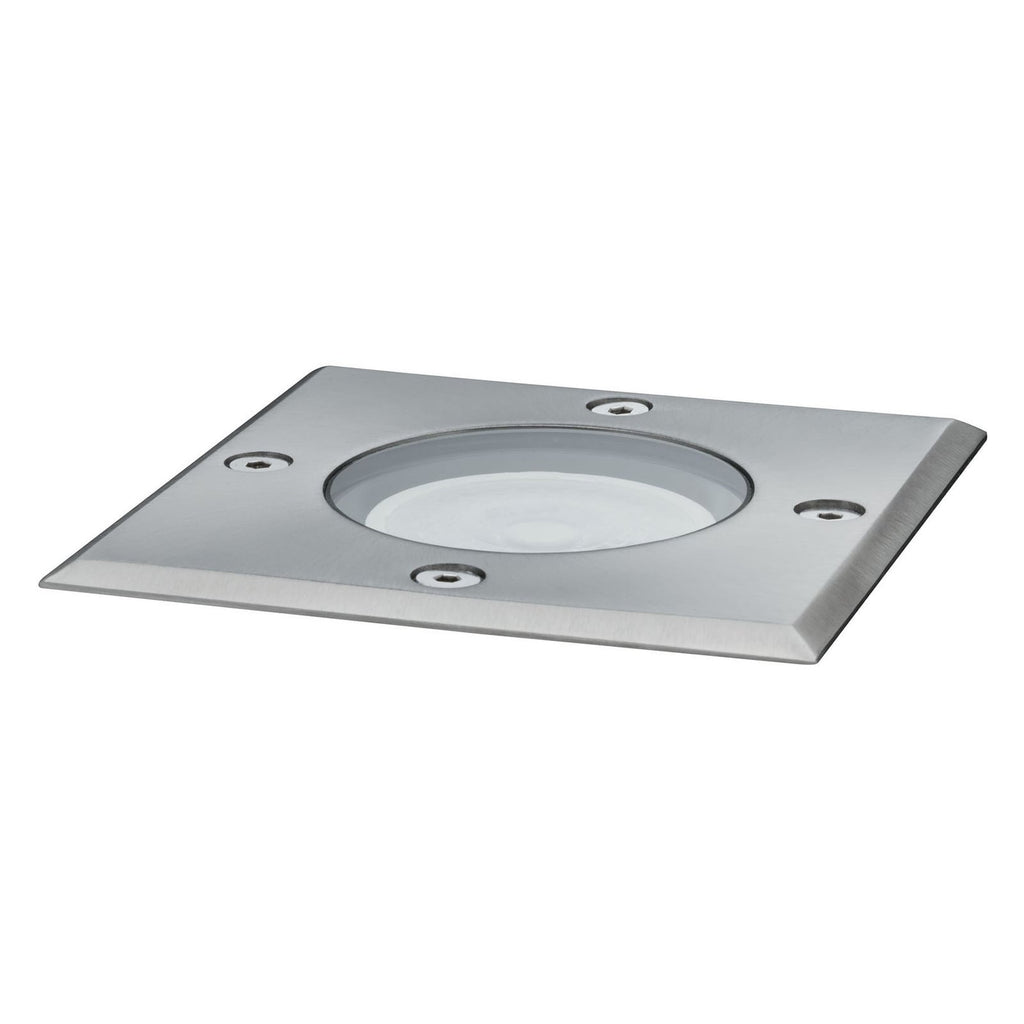 Detalj av LED bakkespot firkantet GU10 3,5W varmhvit IP67 - Paulmann metallramme
