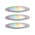 LED bakkespot Floor 3-pk RGBW Zigbee rustfritt stål IP67 forfra
