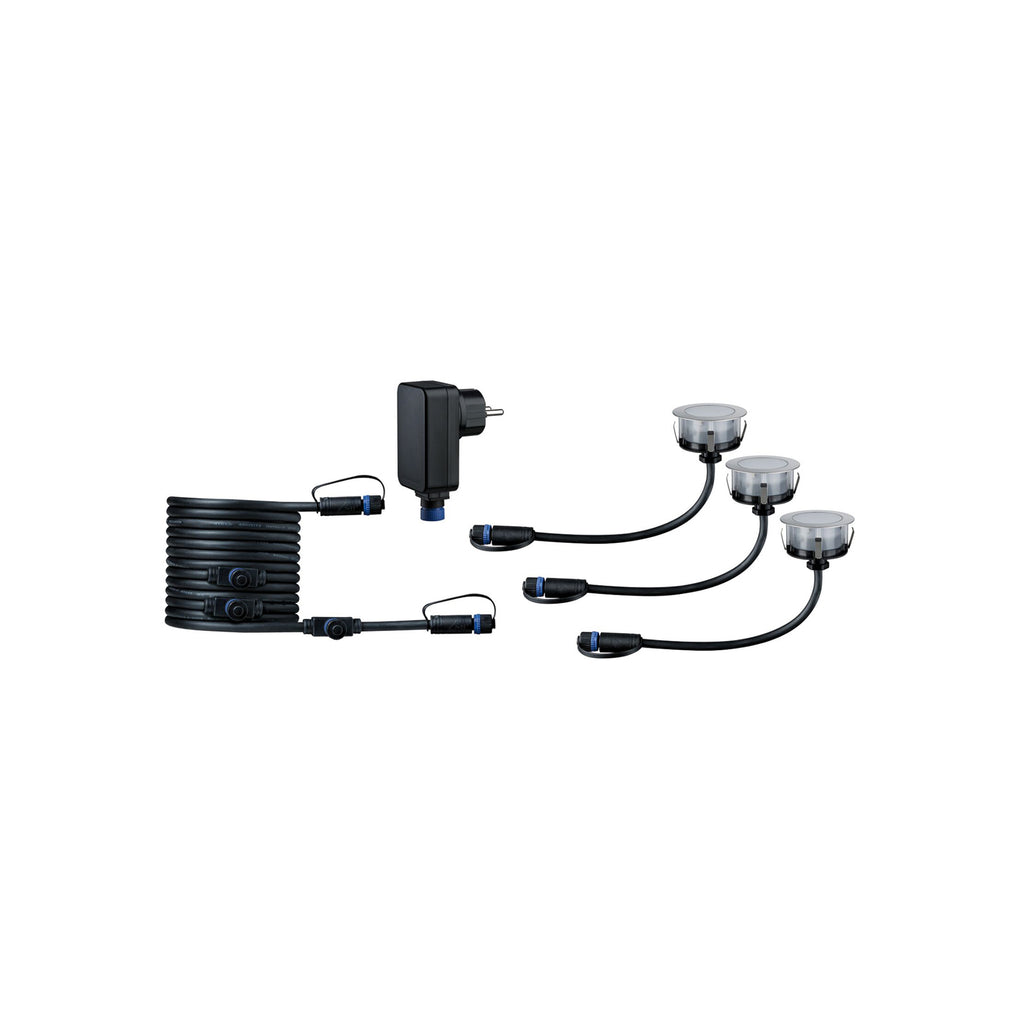 LED bakkespot Floor 3-pk RGBW Zigbee rustfritt stål IP67 Zigbee fjernkontroll