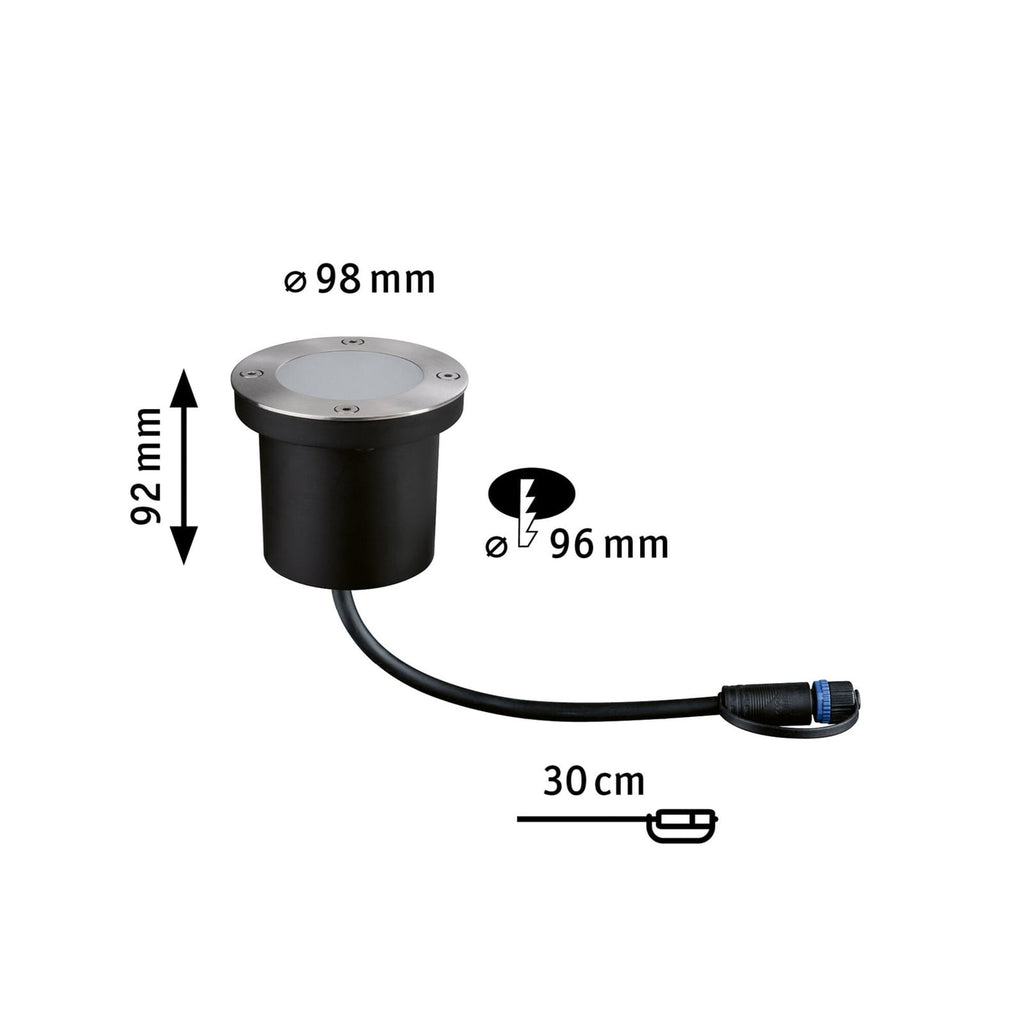 LED bakkespot Floor aluminium 4,5W 2200K IP67 montert