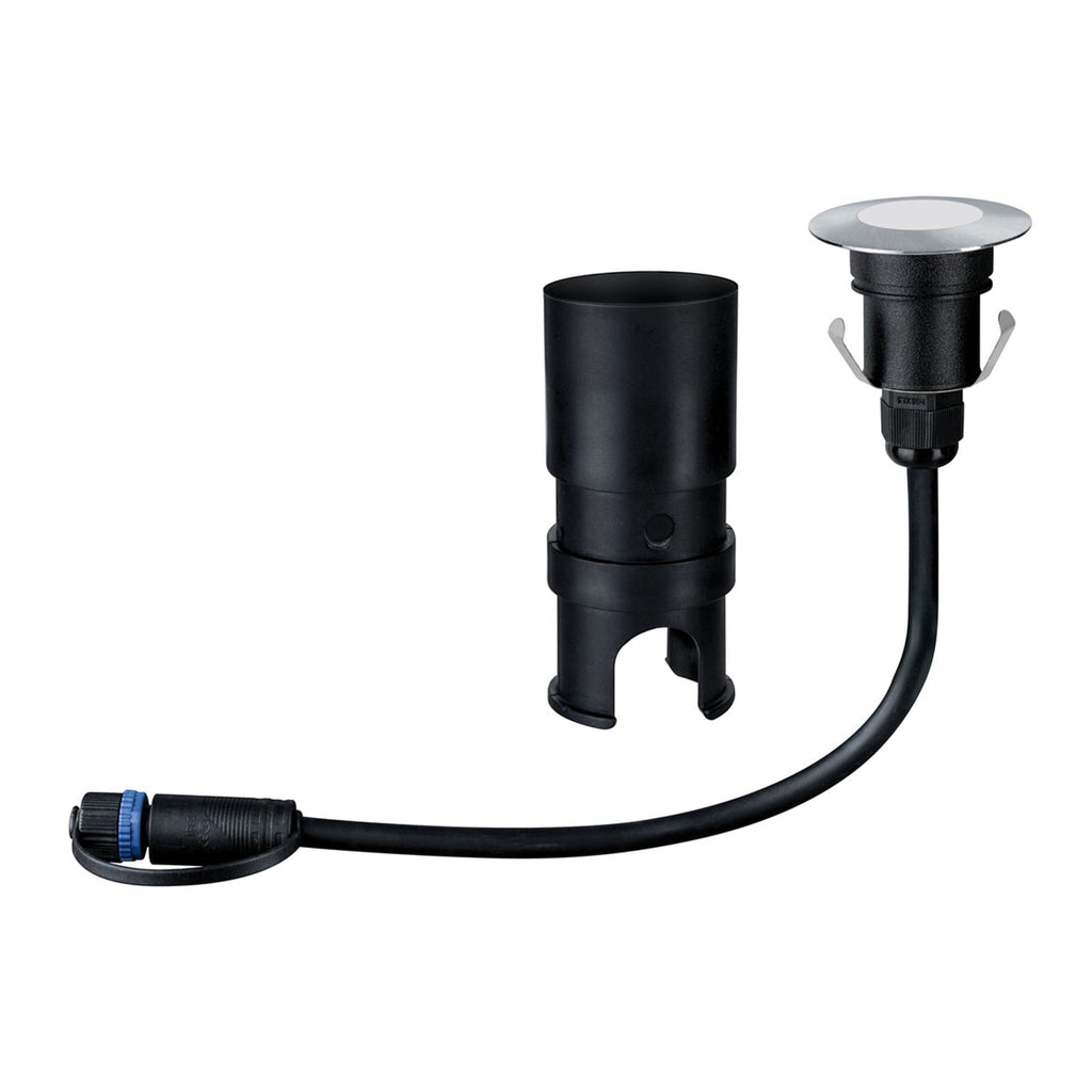 LED bakkespot Floor Mini rustfritt stål Ø5,5 cm dimbar IP65 lysdetalj
