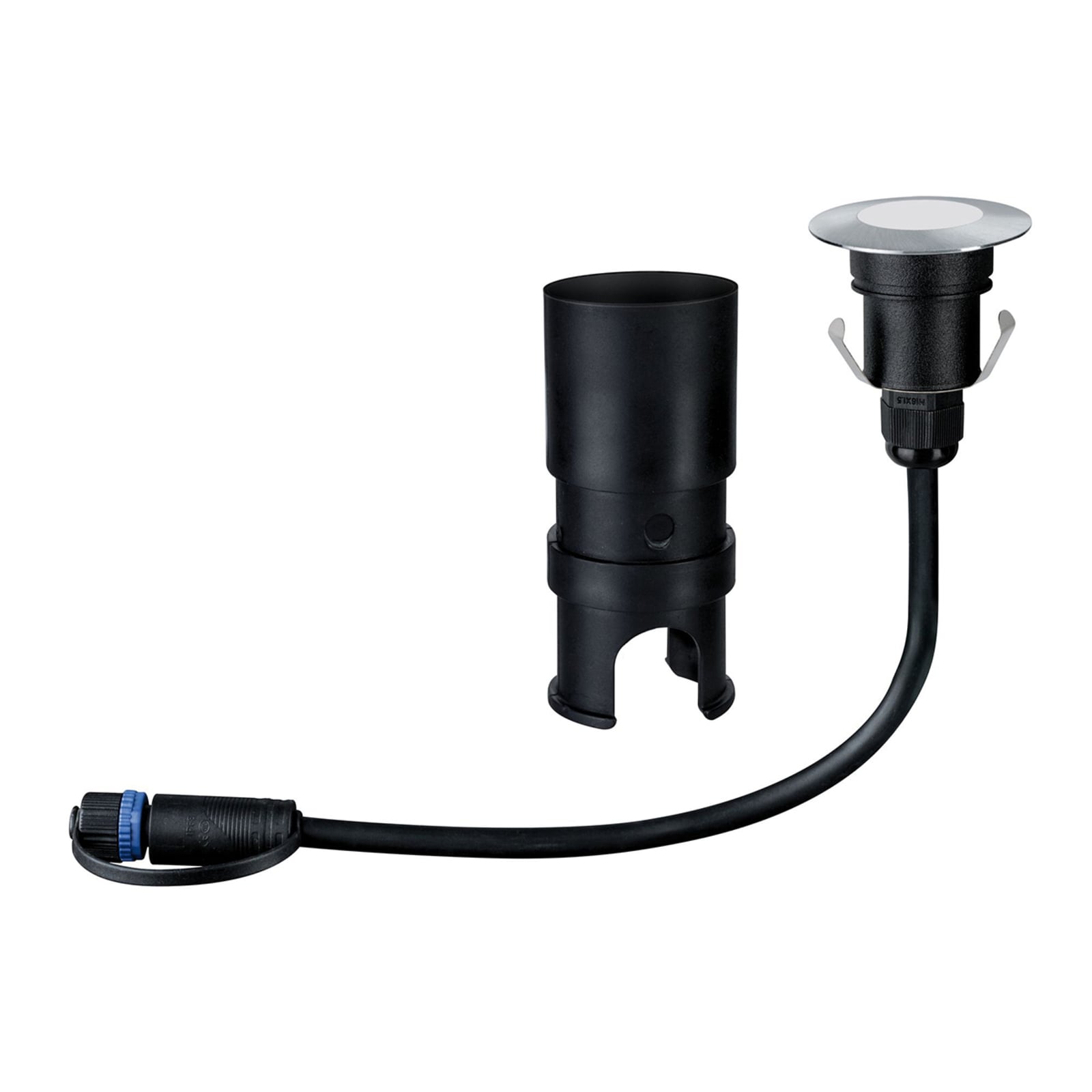 LED bakkespot Floor Mini rustfritt stål Ø5,5 cm dimbar IP65 lysdetalj