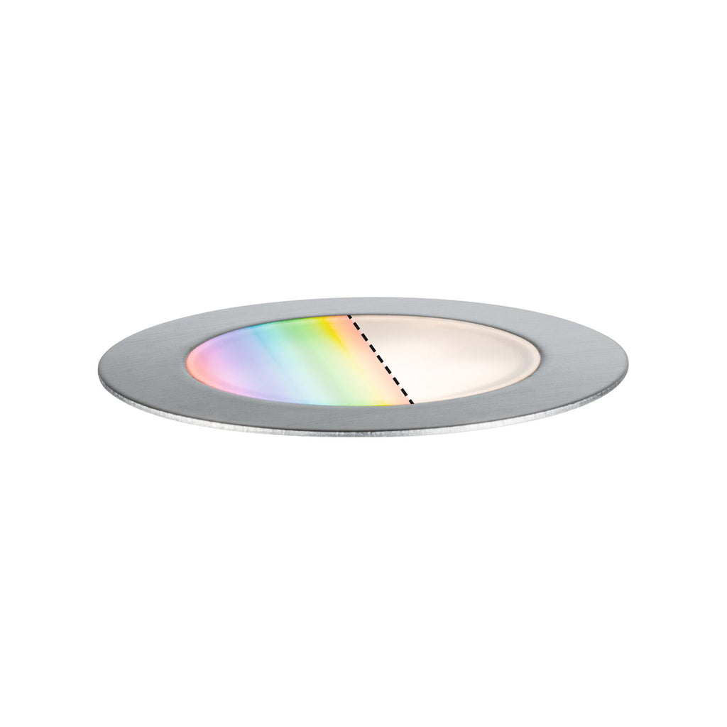 LED bakkespot Floor RGBW Zigbee rustfritt stål IP67 Ø7 cm montert