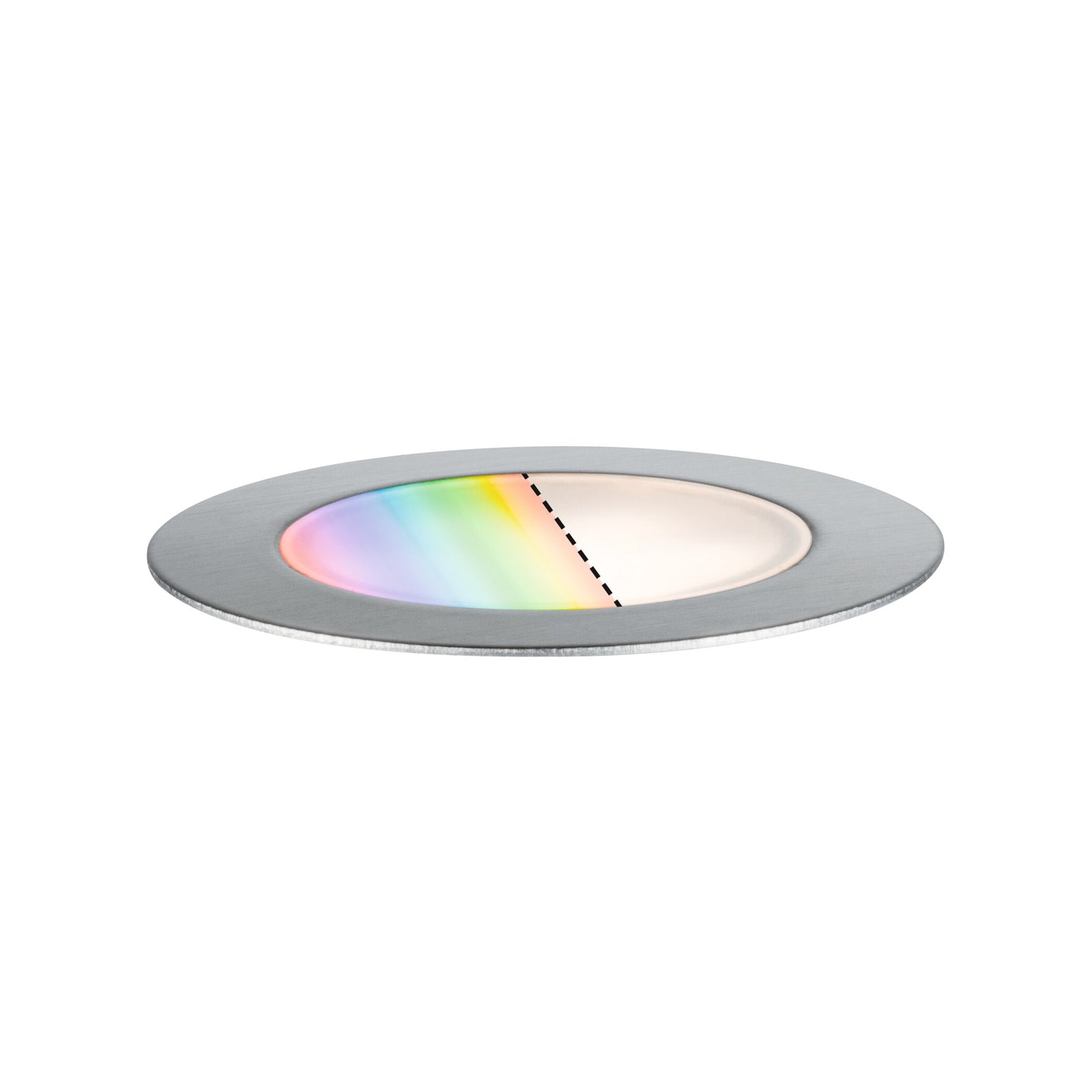 LED bakkespot Floor RGBW Zigbee rustfritt stål IP67 Ø7 cm montert