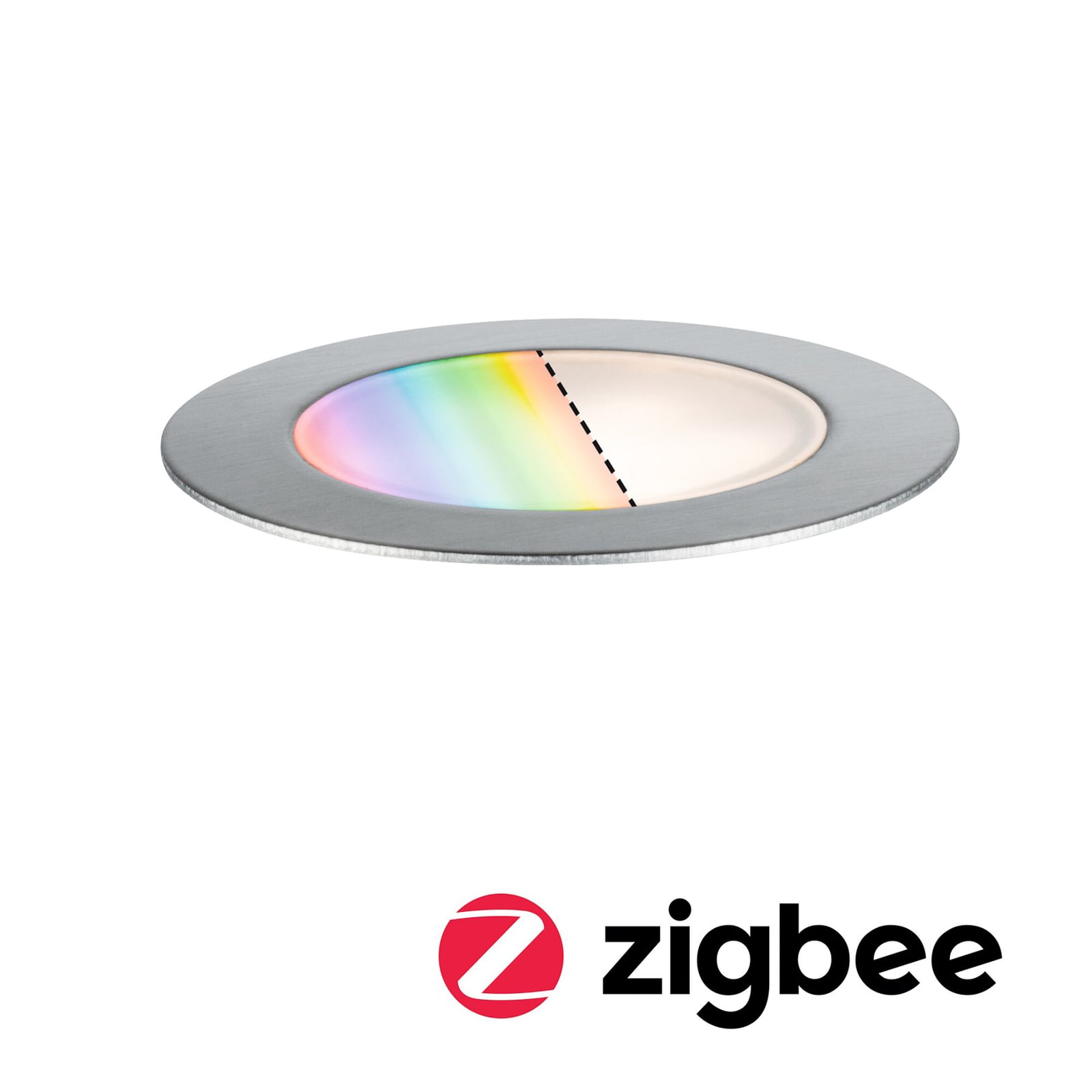 LED bakkespot Floor RGBW Zigbee rustfritt stål IP67 Ø7 cm installasjon