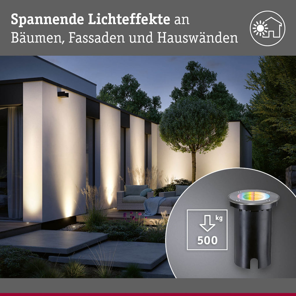 LED bakkespot Floor rund RGBW Zigbee dimbar IP67 lys