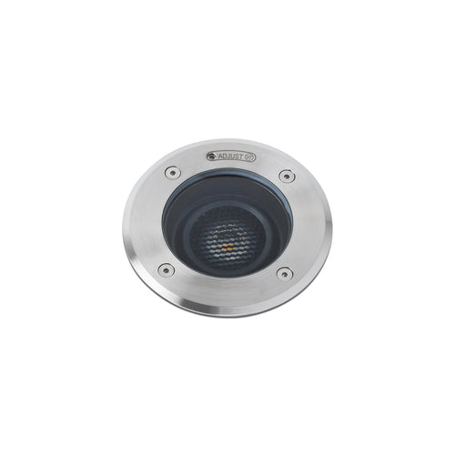 LED bakkespot Geiser rustfritt stål Ø18 cm 10° IP67 for utendørs belysning