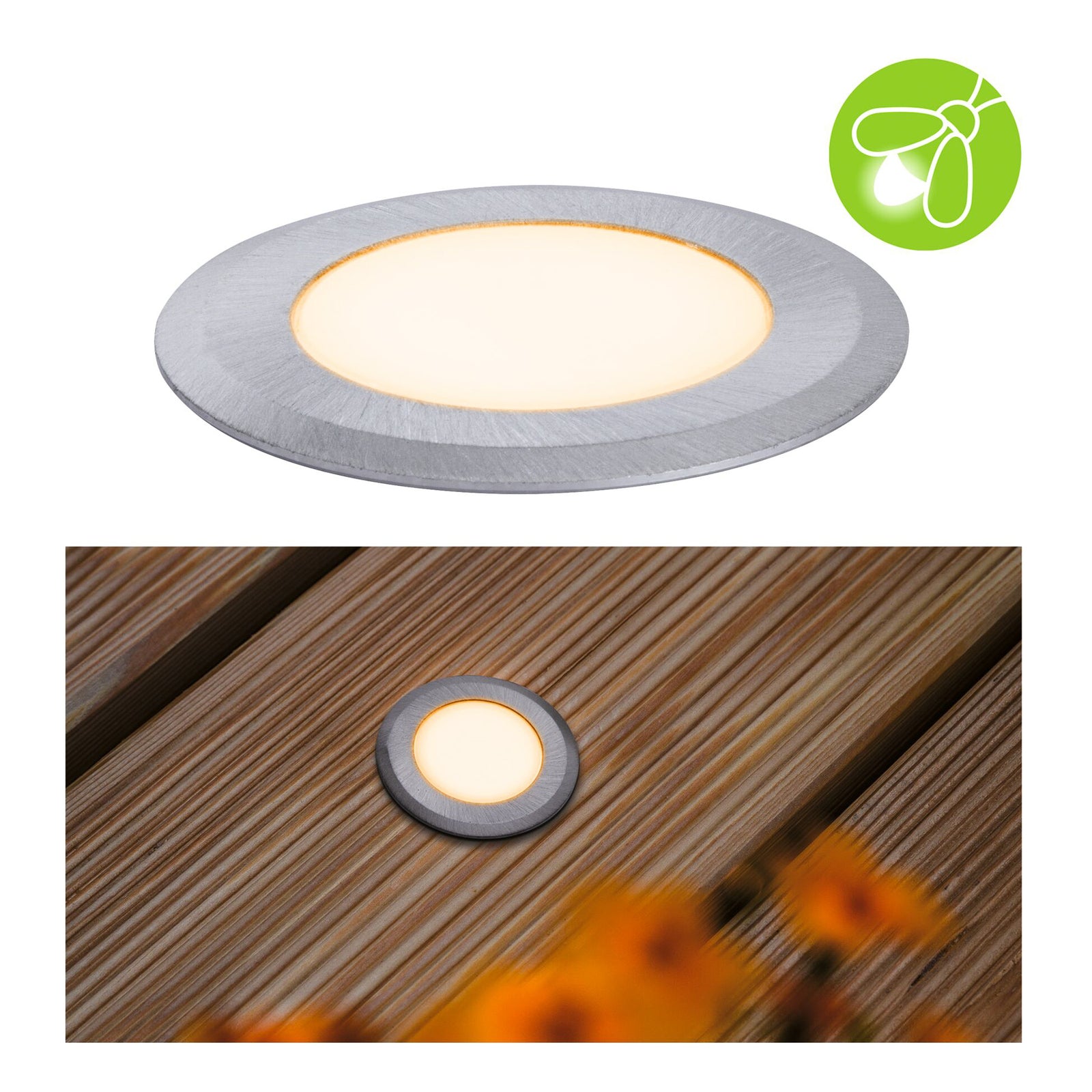 LED bakkespot Goldlicht Ø5 cm 2200K varmhvit IP67 Paulmann montert