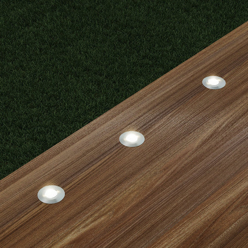 LED bakkespot Gracelle rund 3-pack aluminium forfra