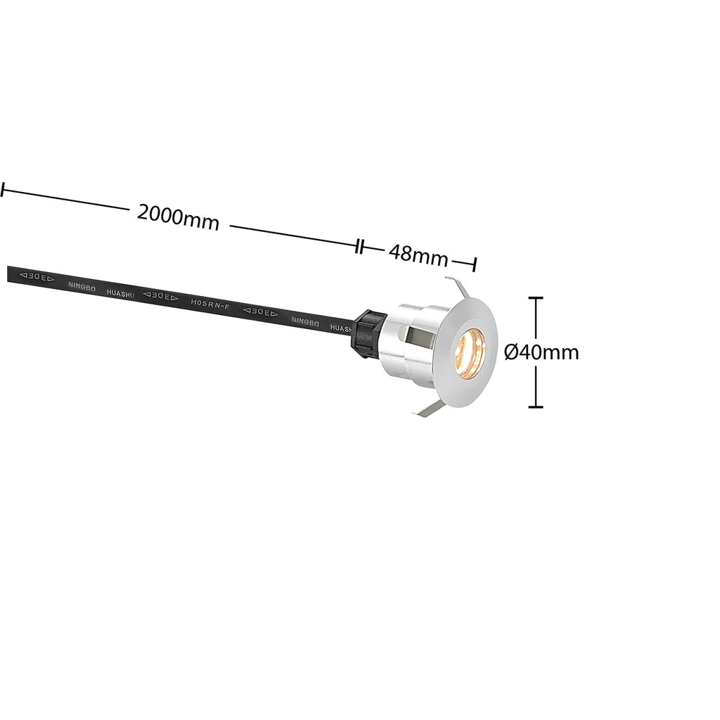 LED bakkespot Gracelle rund 3-pack aluminium lysvinkel