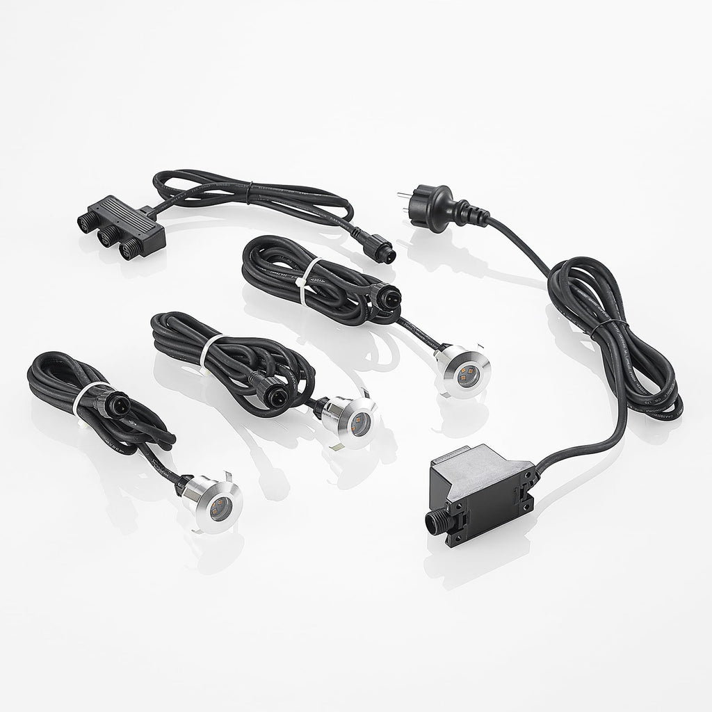 LED bakkespot Gracelle rund 3-pack aluminium aluminium materiale