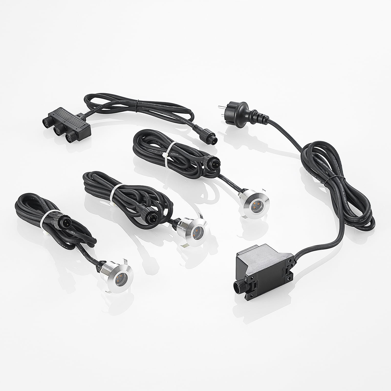 LED bakkespot Gracelle rund 3-pack aluminium aluminium materiale