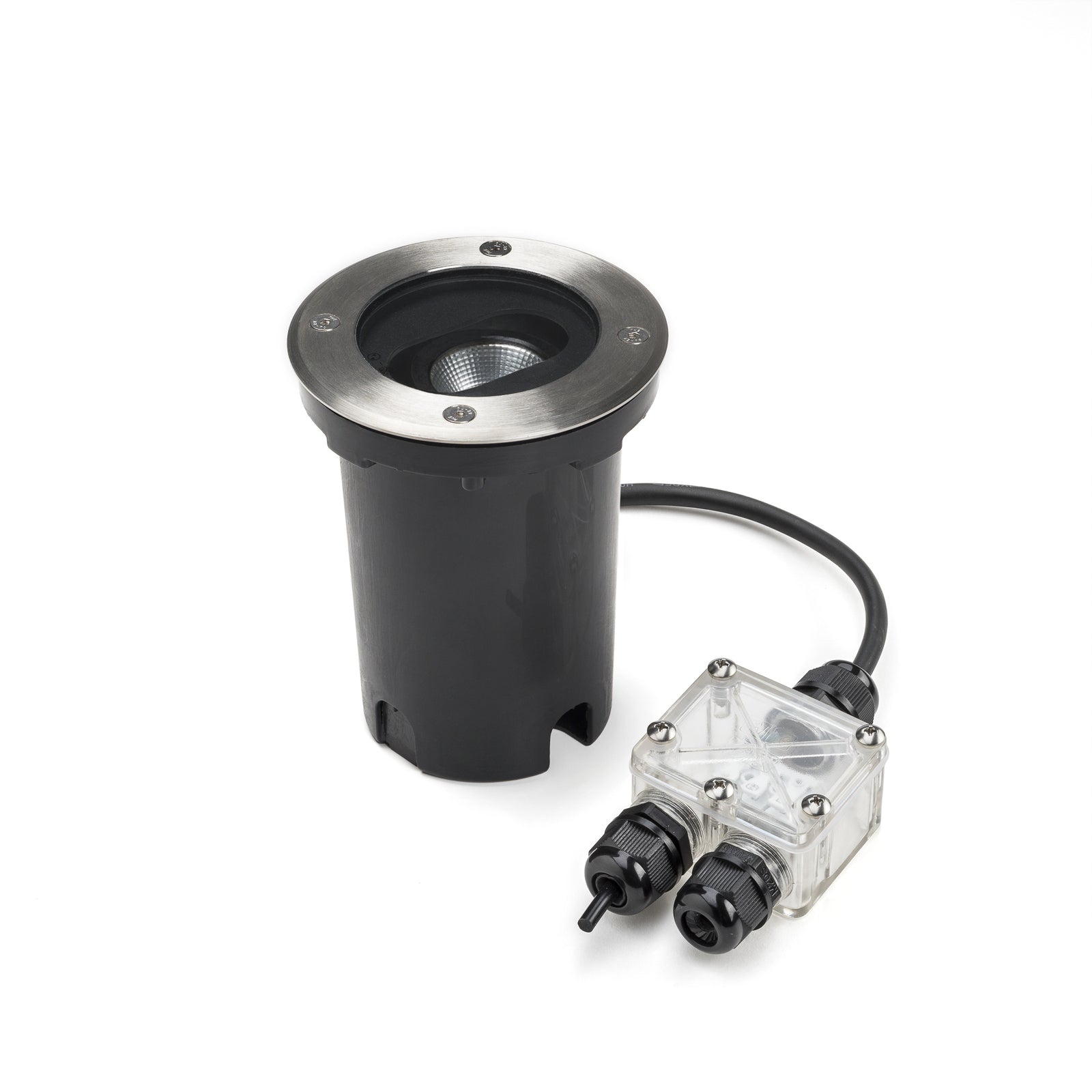 LED bakkespot Ground Spot aluminium Ø12 cm IP67 nærbilde av lyskilde