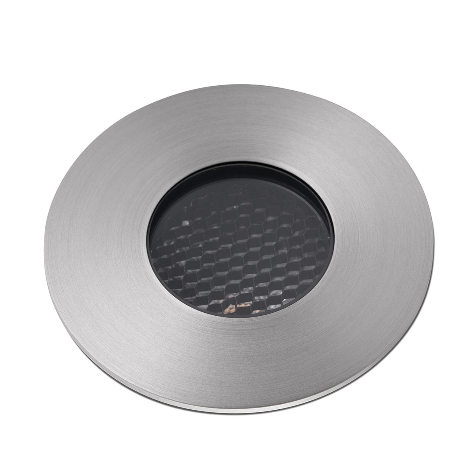 LED bakkespot Grund matt nikkel Ø8 cm 7W IP67 foran