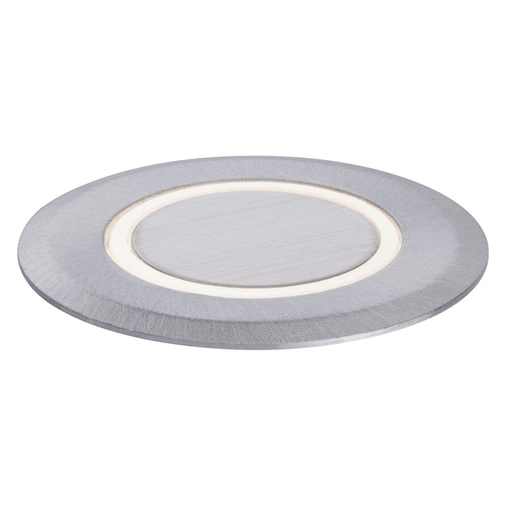 LED bakkespot House rund børstet stål Ø5 cm detalj