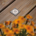 LED bakkespot House firkantet rustfritt stål 2W IP65 forfra
