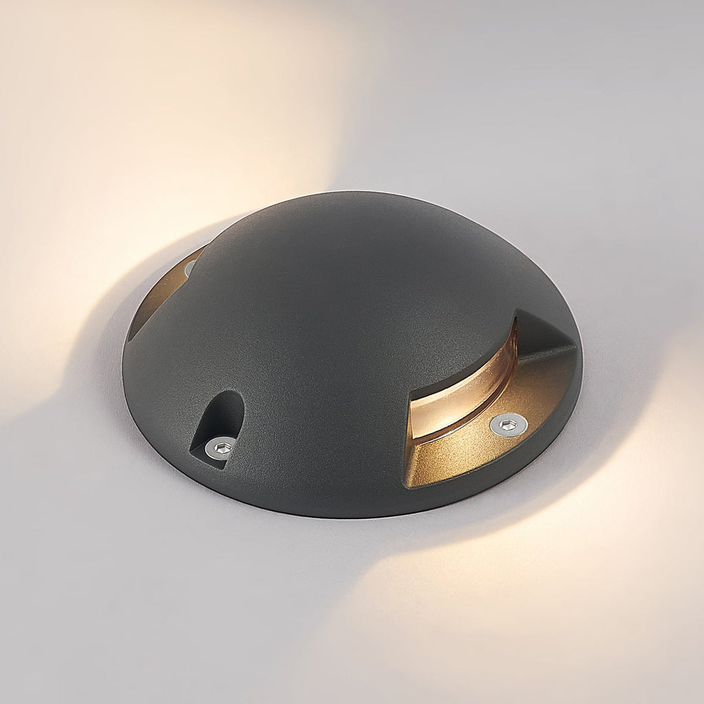 LED bakkespot Huban 2-lys mørkegrå detalj