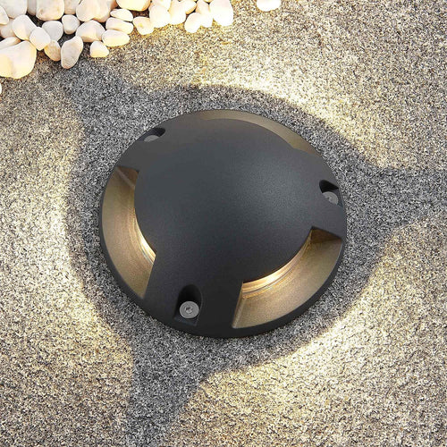 LED bakkespot Huban 3-lys aluminium Ø15 cm front