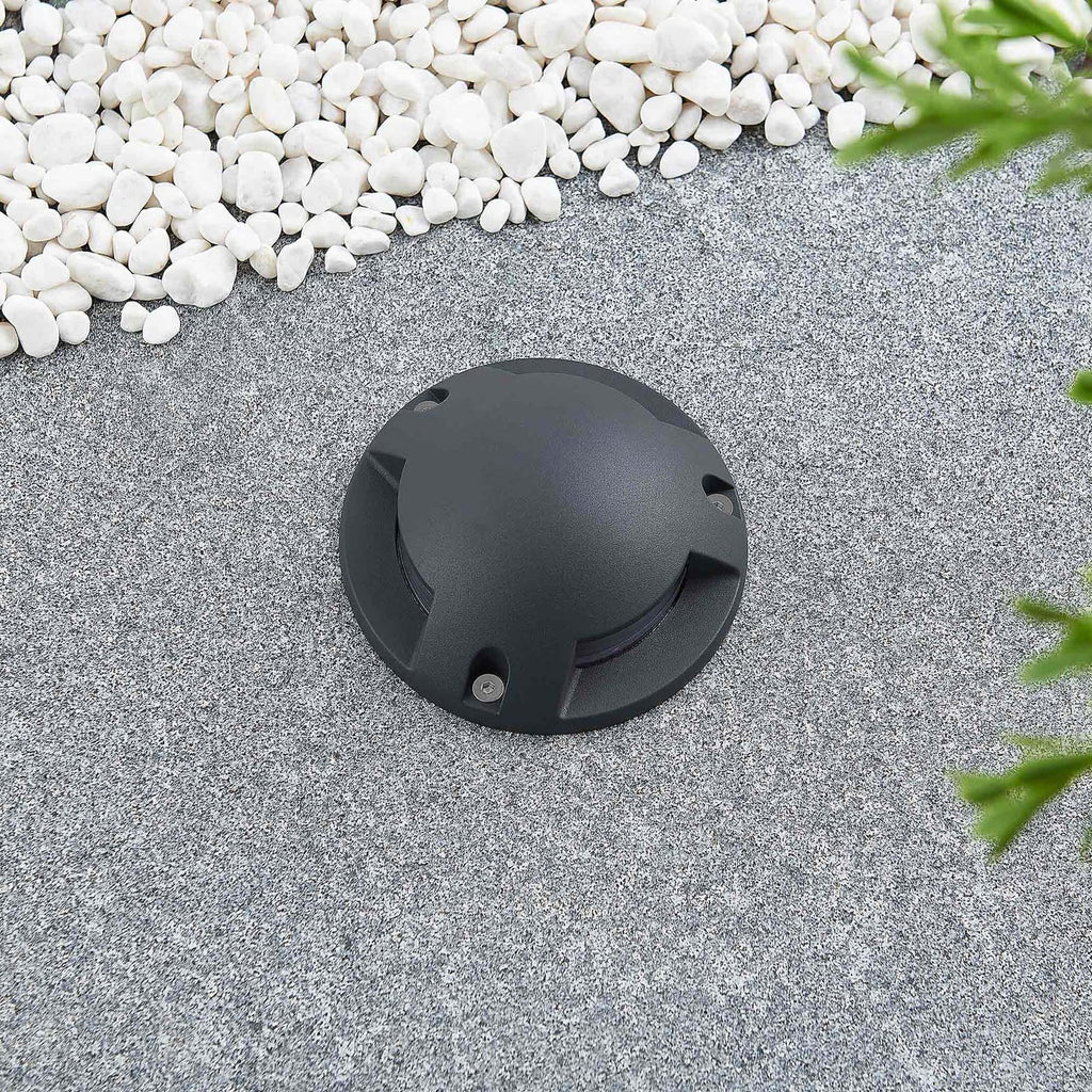 LED bakkespot Huban 3-lys aluminium Ø15 cm bakside