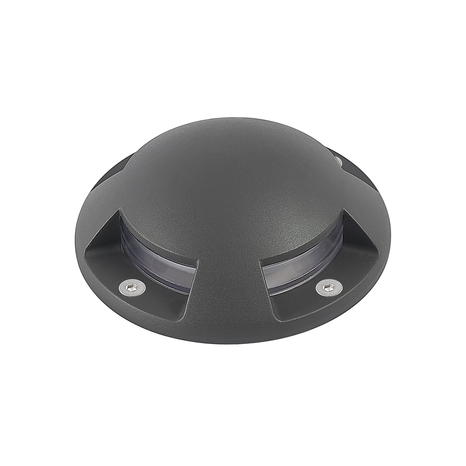 LED bakkespot Huban 4-lys aluminium Ø15 cm IP67 montert i hage