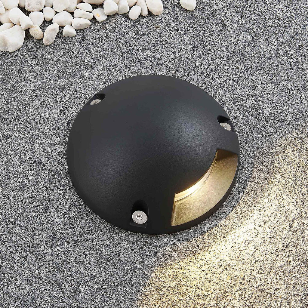 LED bakkespot Huban aluminium Ø15 cm IP67 varmhvit forfra