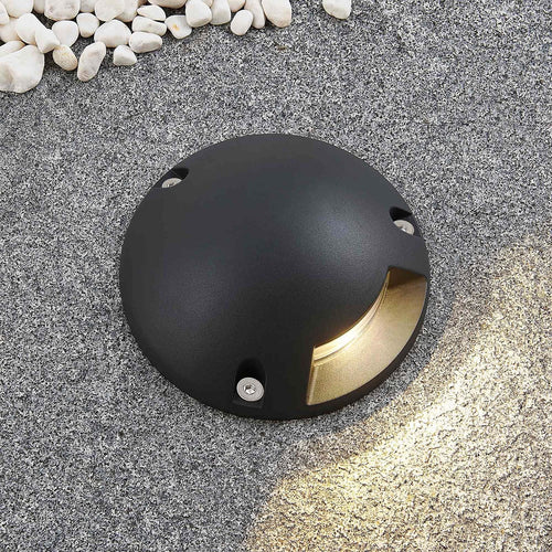 LED bakkespot Huban aluminium Ø15 cm IP67 varmhvit forfra
