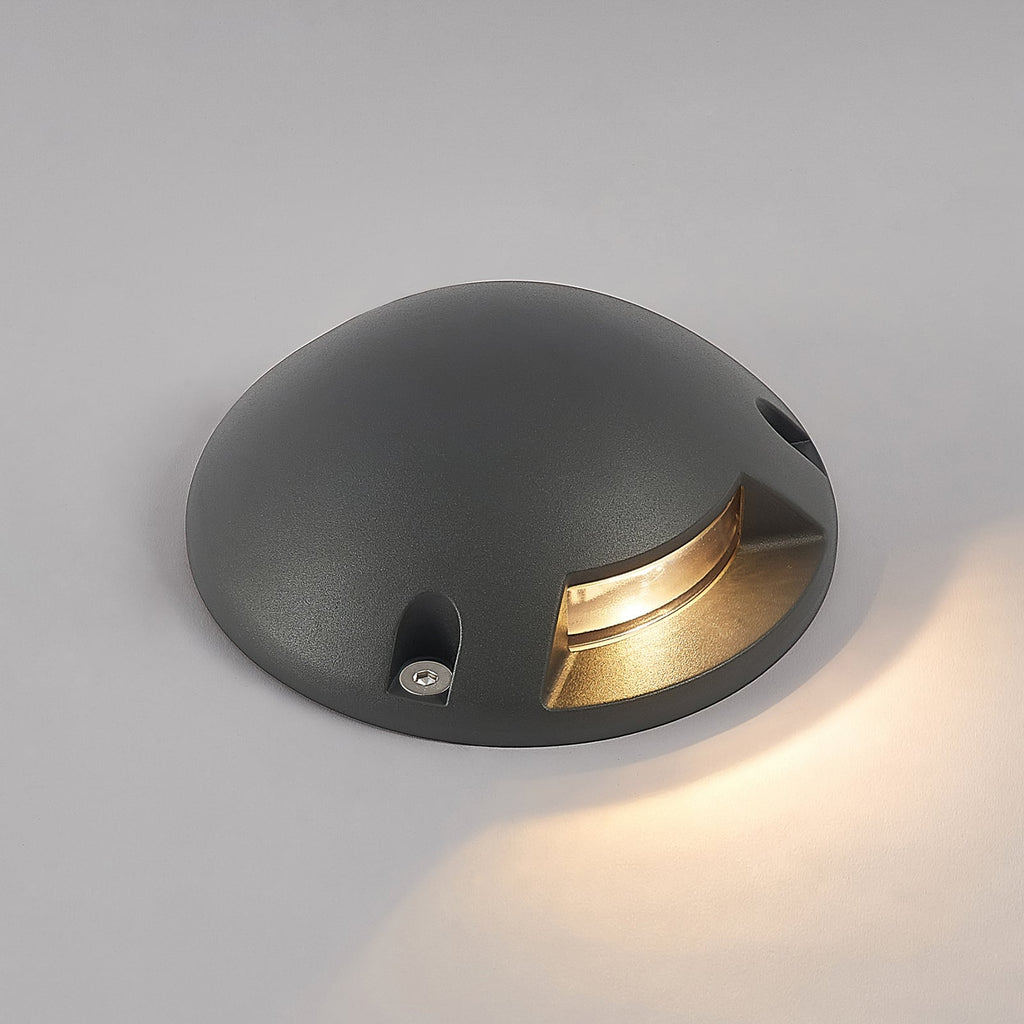 LED bakkespot Huban aluminium Ø15 cm IP67 varmhvit detalj